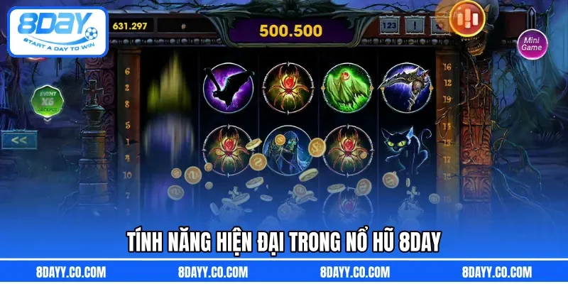 Tính năng hiện đại trong Nổ Hũ 8DAY