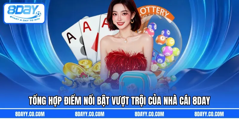 Tổng hợp điểm nổi bật vượt trội của nhà cái 8DAY